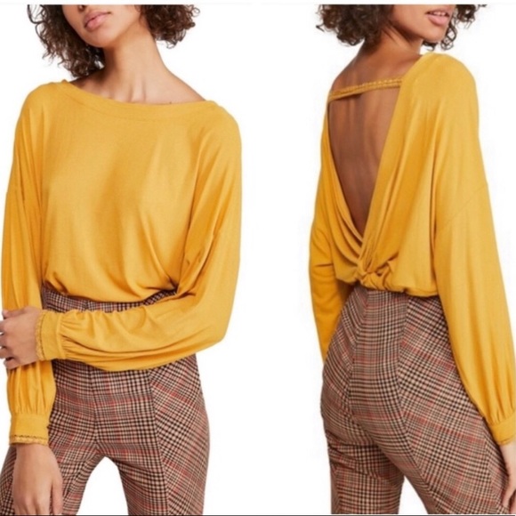 Free People Shimmy Shake Top Color NWT Color: Untamed Gold - Picture 2 of 9